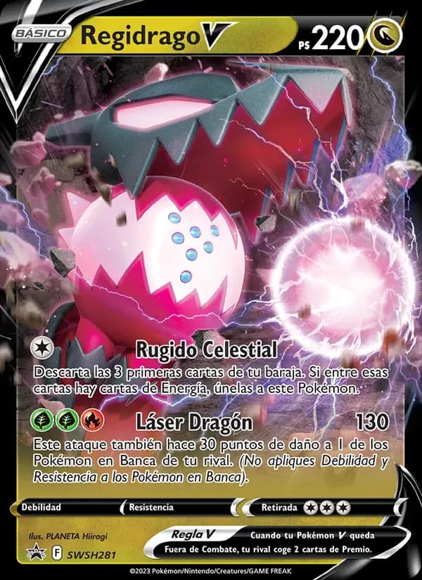 Regidrago V — Cartas de promoción ESES SWSH281 Spanish Pokémon card