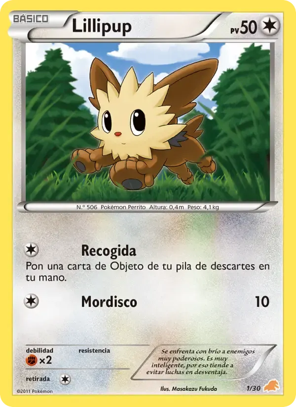 Lillipup — Kit de Entrenador BW (Excadrill) 1 Spanish Pokémon card