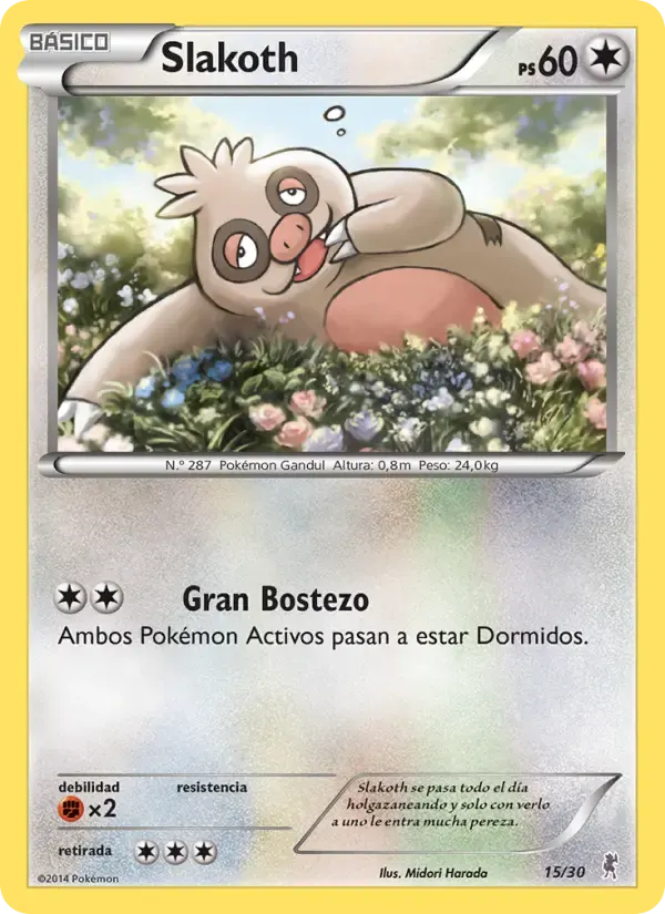 Slakoth — Kit de Entrenador XY (Bisharp) 15 Spanish Pokémon card