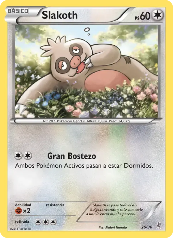 Slakoth — Kit de Entrenador XY (Bisharp) 26 Spanish Pokémon card