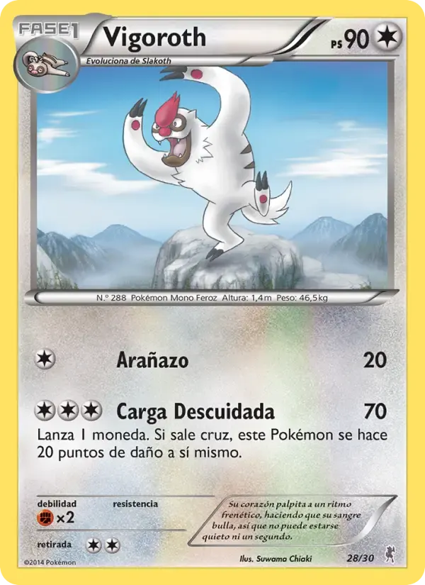 Vigoroth — Kit de Entrenador XY (Bisharp) 28 Spanish Pokémon card
