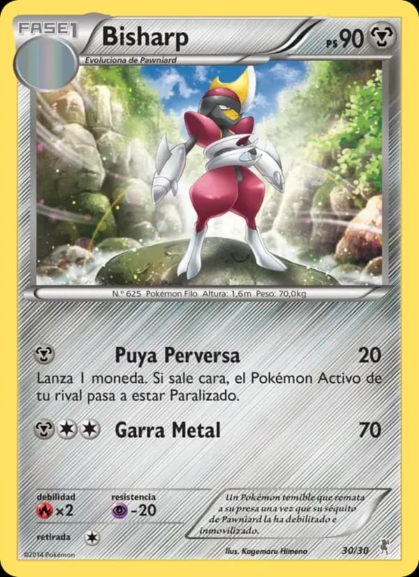 Bisharp — Kit de Entrenador XY (Bisharp) 30 Spanish Pokémon card