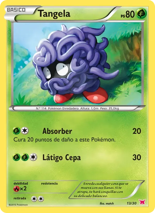 Tangela — Kit de Entrenador XY (Latias) 13 Spanish Pokémon card