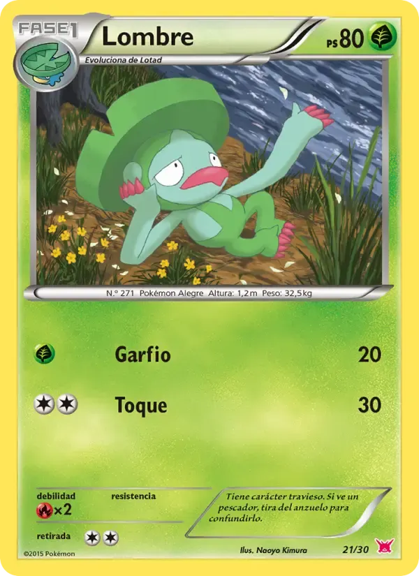 Lombre — Kit de Entrenador XY (Latias) 21 Spanish Pokémon card
