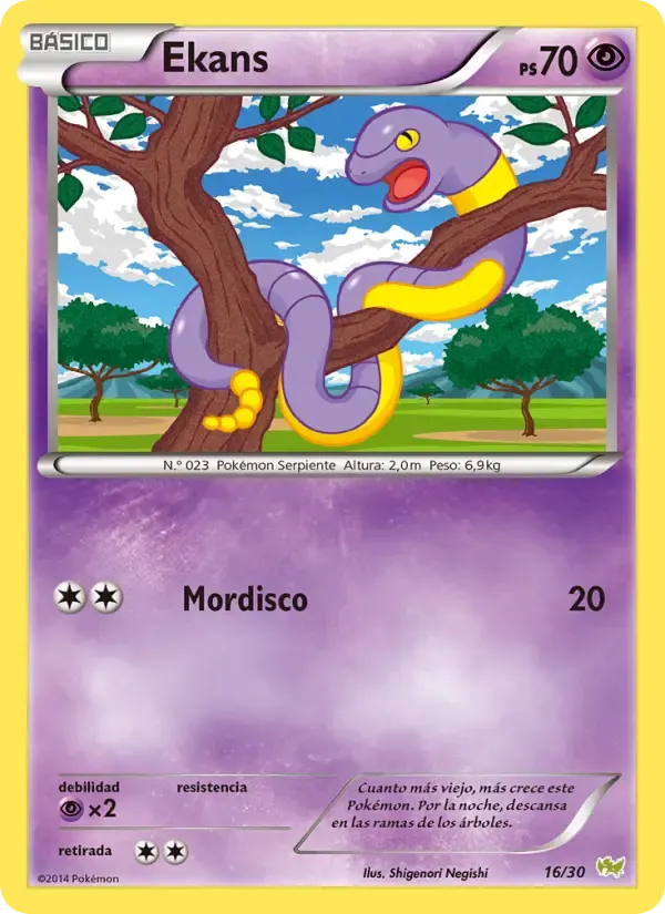 Ekans — Kit de Entrenador XY (Noivern) 16 Spanish Pokémon card