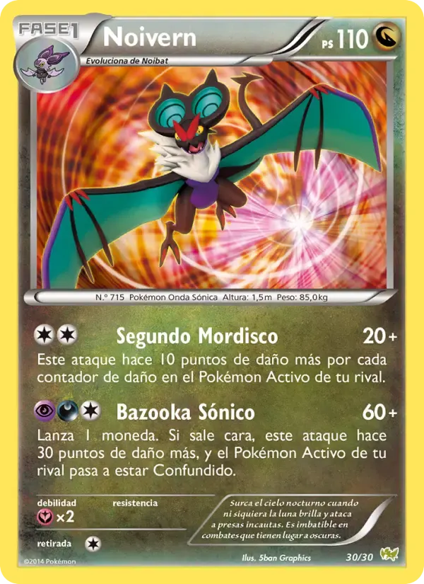 Noivern — Kit de Entrenador XY (Noivern) 30 Spanish Pokémon card