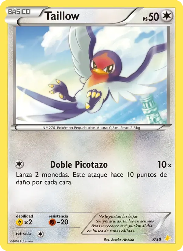 Taillow — Kit de Entrenador XY (Pikachu Enmascarada) 7 Spanish Pokémon card