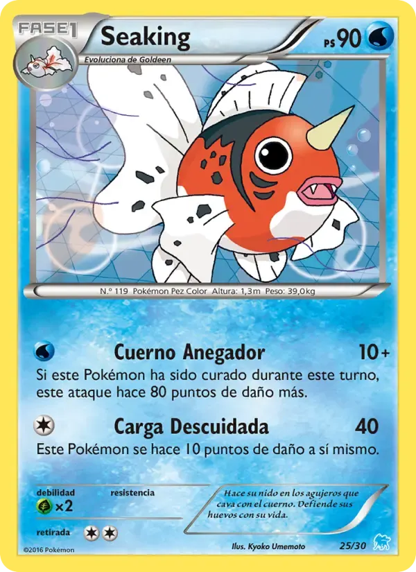 Seaking — Kit de Entrenador XY (Suicune) 25 Spanish Pokémon card