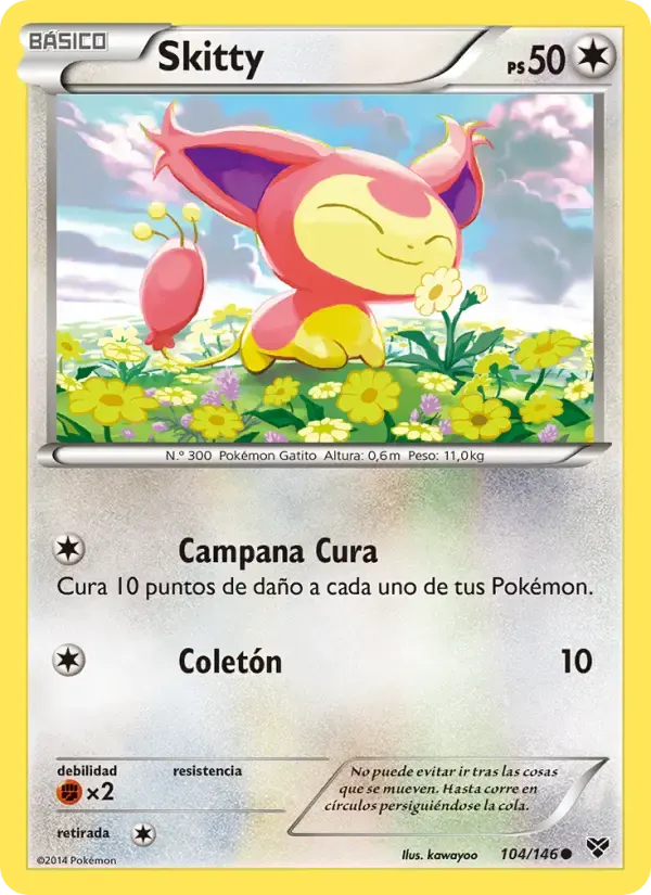 Skitty — XY 104 Spanish Pokémon card