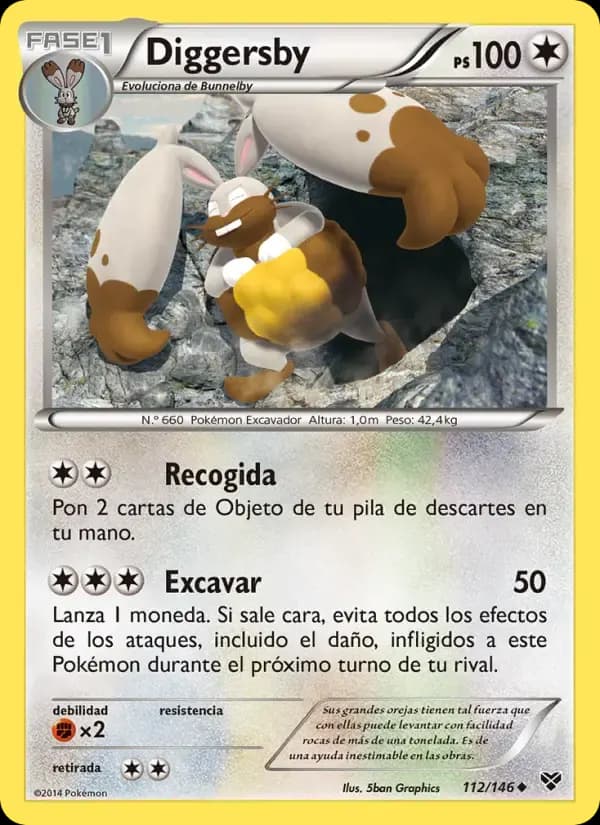 Diggersby — XY 112 Spanish Pokémon card
