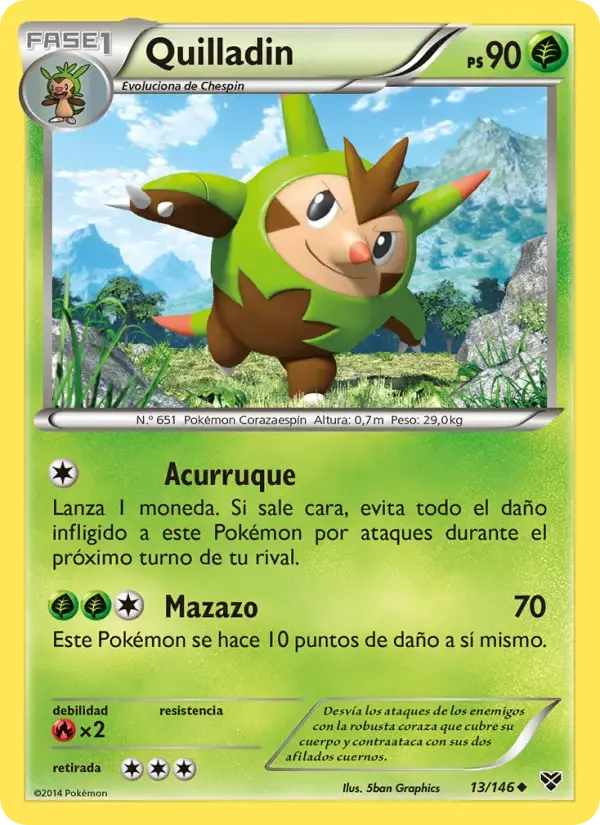 Quilladin — XY 13 Spanish Pokémon card