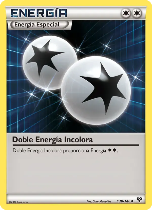 Doble Energía Incolora — XY 130 Spanish Pokémon card