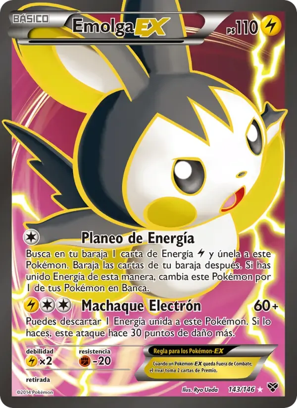 Emolga EX — XY 143 Spanish Pokémon card