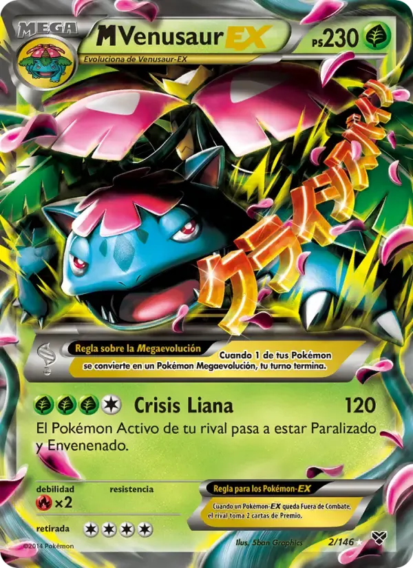 M Venusaur EX — XY 2 Spanish Pokémon card
