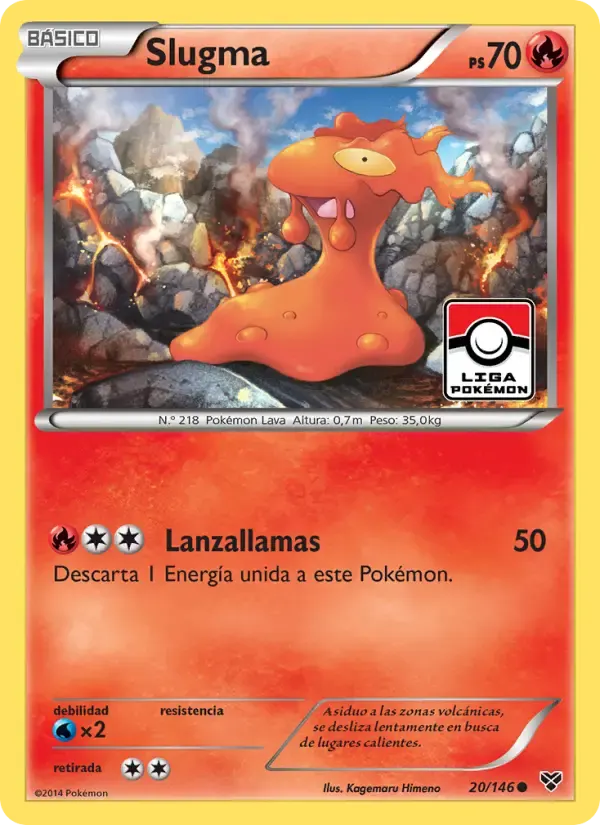Slugma — XY 20 Spanish Pokémon card