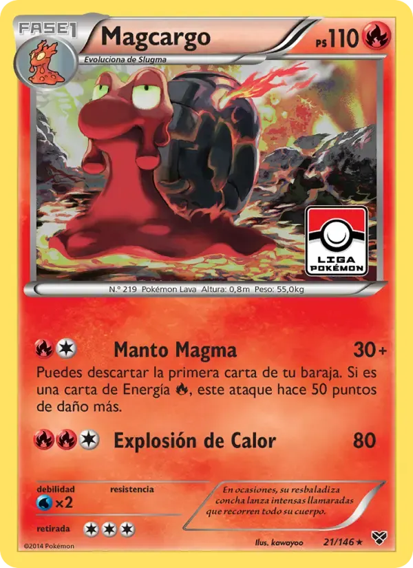 Magcargo — XY 21 Spanish Pokémon card