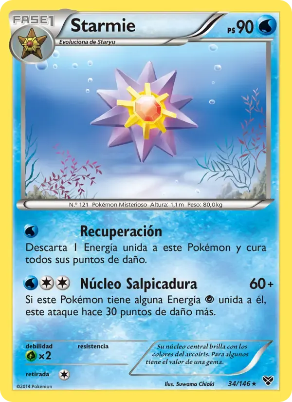 Starmie — XY 34 Spanish Pokémon card