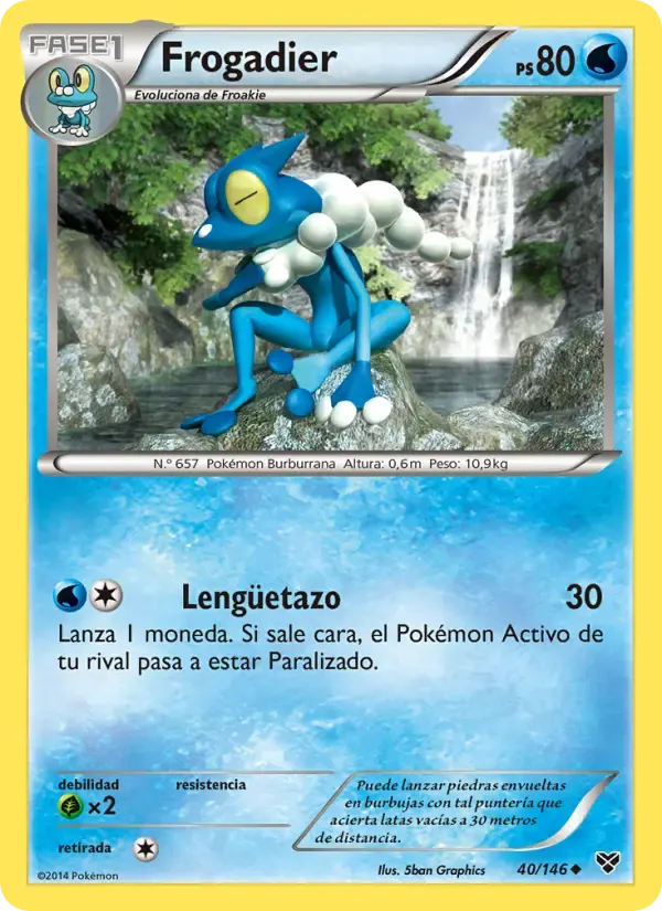 Frogadier — XY 40 Spanish Pokémon card