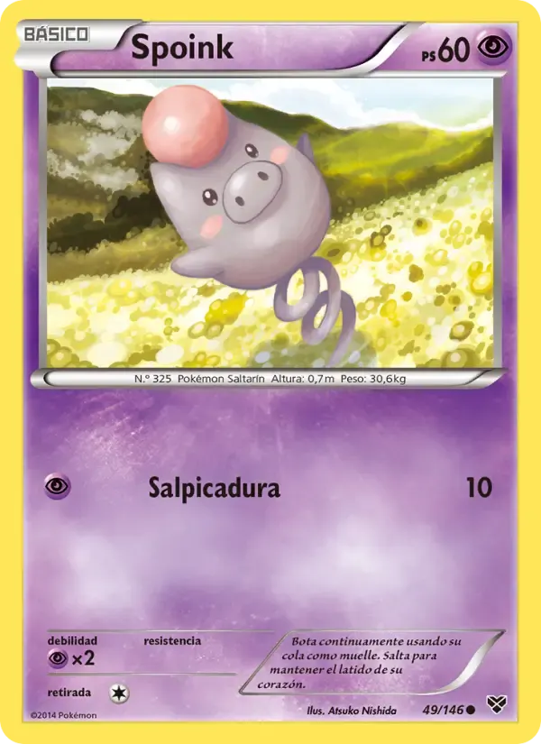 Spoink — XY 49 Spanish Pokémon card