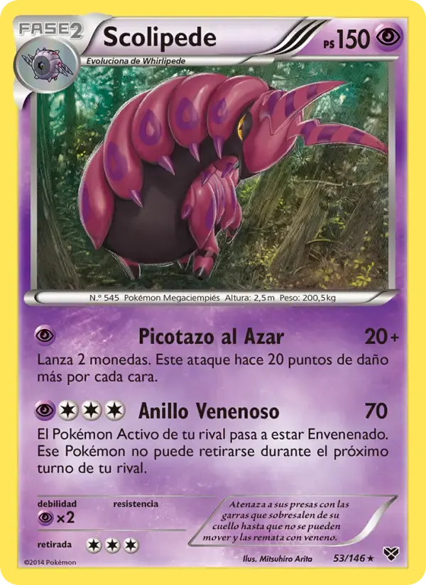 Scolipede — XY 53 Spanish Pokémon card
