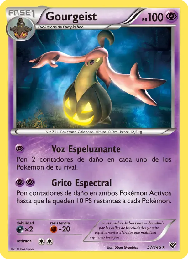 Gourgeist — XY 57 Spanish Pokémon card