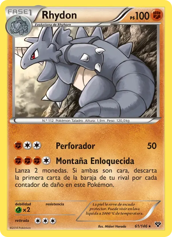 Rhydon — XY 61 Spanish Pokémon card