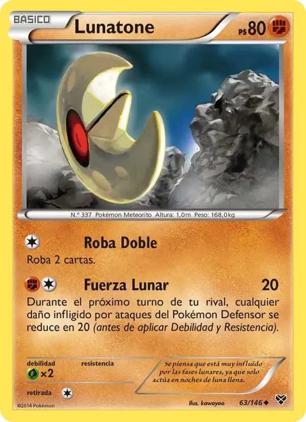 Lunatone — XY 63 Spanish Pokémon card