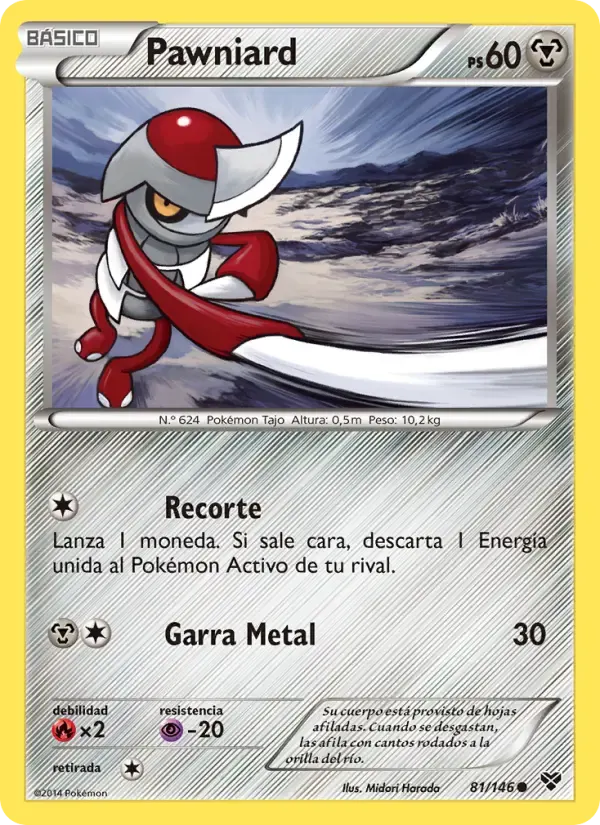 Pawniard — XY 81 Spanish Pokémon card