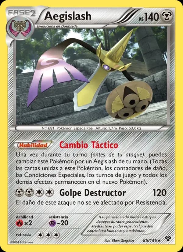 Aegislash — XY 85 Spanish Pokémon card