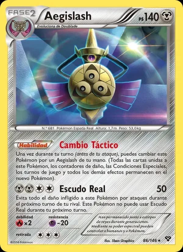 Aegislash — XY 86 Spanish Pokémon card