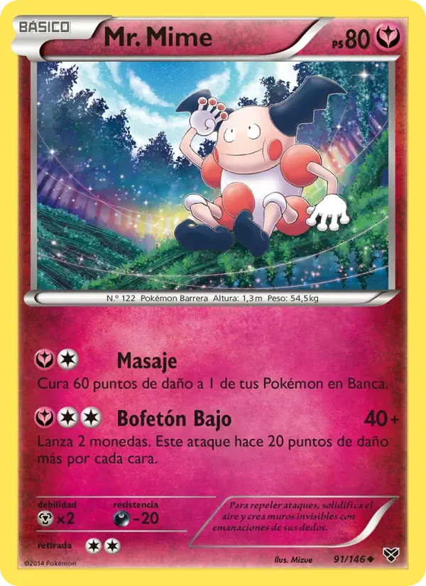 Mr. Mime — XY 91 Spanish Pokémon card