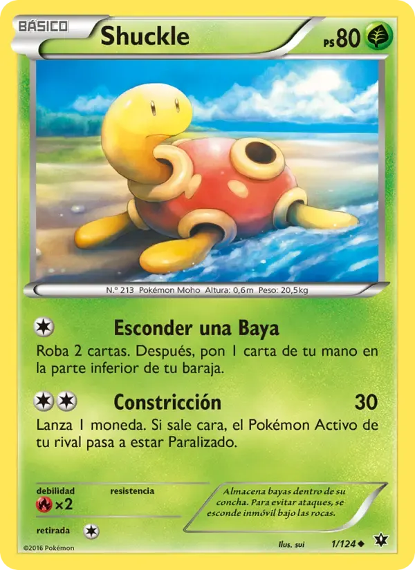 Shuckle — Destinos Enfrentados 1 Spanish Pokémon card