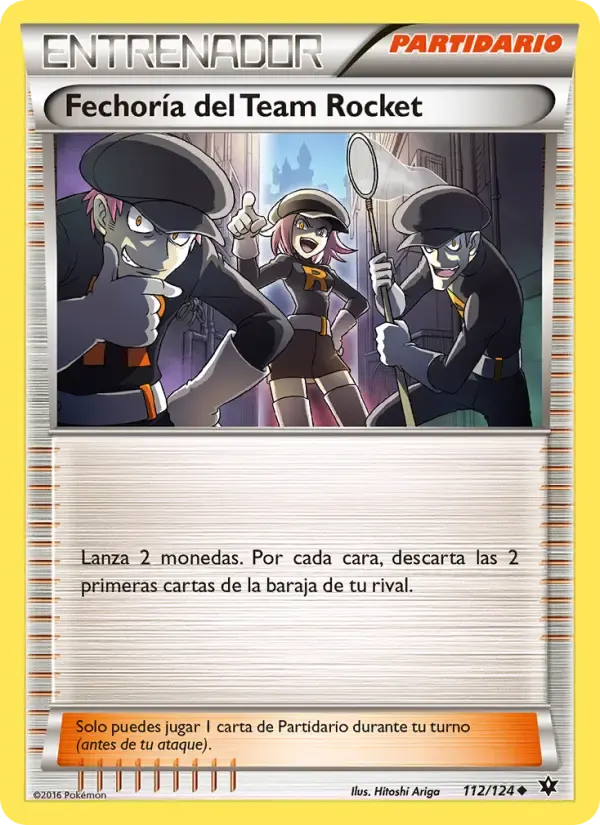 Fechoría del Team Rocket — Destinos Enfrentados 112 Spanish Pokémon card