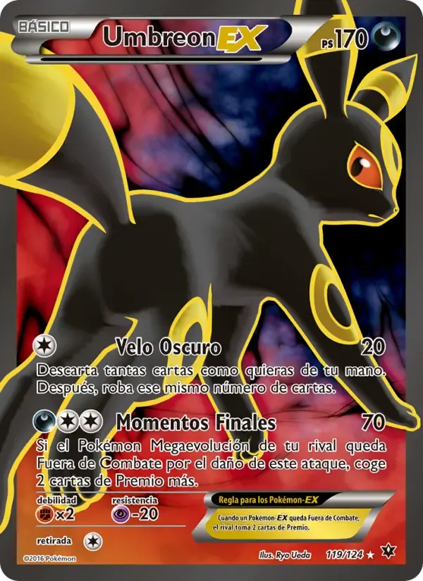 Umbreon EX — Destinos Enfrentados 119 Spanish Pokémon card