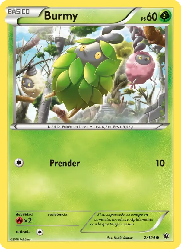 Burmy — Destinos Enfrentados 2 Spanish Pokémon card