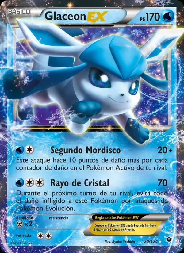 Glaceon EX — Destinos Enfrentados 20 Spanish Pokémon card