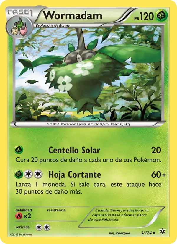 Wormadam — Destinos Enfrentados 3 Spanish Pokémon card