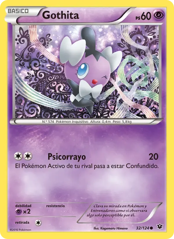 Gothita — Destinos Enfrentados 32 Spanish Pokémon card