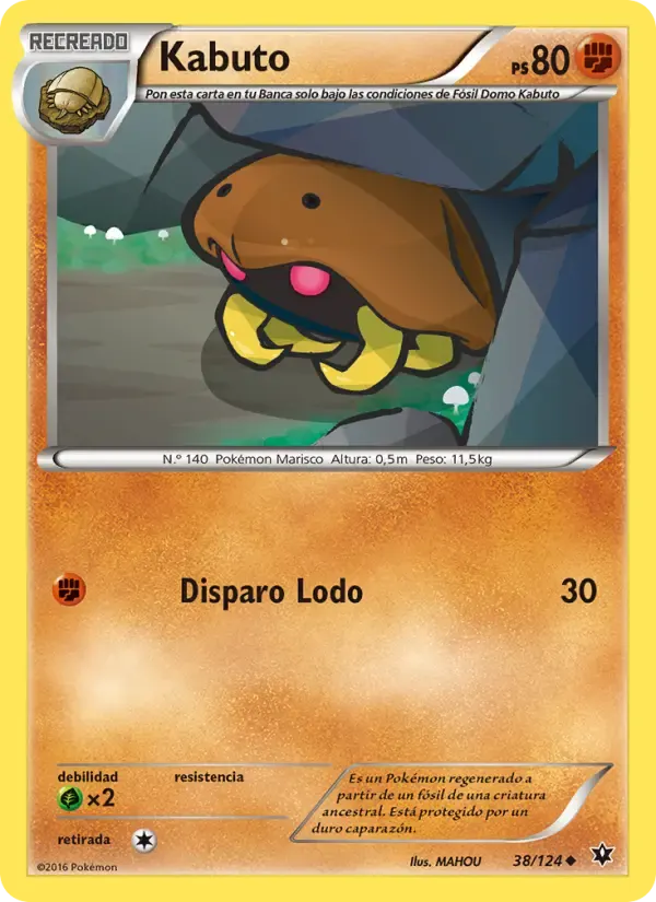 Kabuto — Destinos Enfrentados 38 Spanish Pokémon card