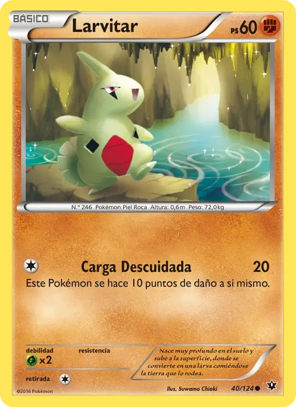 Larvitar — Destinos Enfrentados 40 Spanish Pokémon card