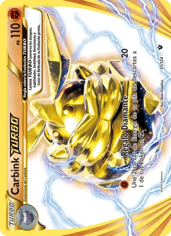 Carbink TURBO — Destinos Enfrentados 51 Spanish Pokémon card