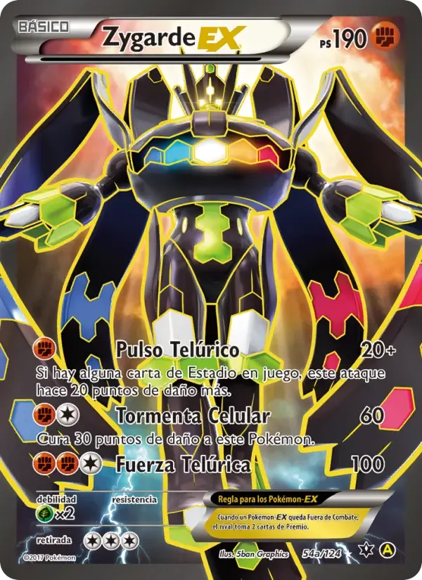 Zygarde EX — Destinos Enfrentados 54a Spanish Pokémon card