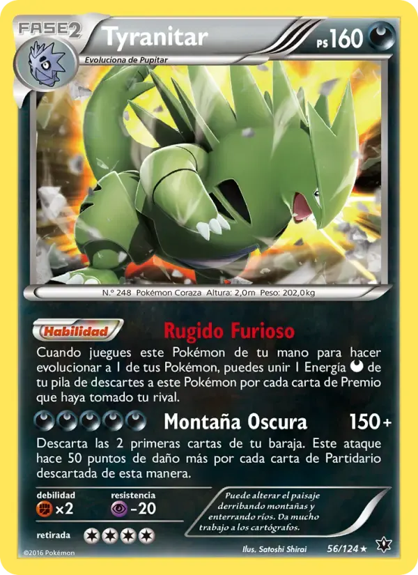Tyranitar — Destinos Enfrentados 56 Spanish Pokémon card