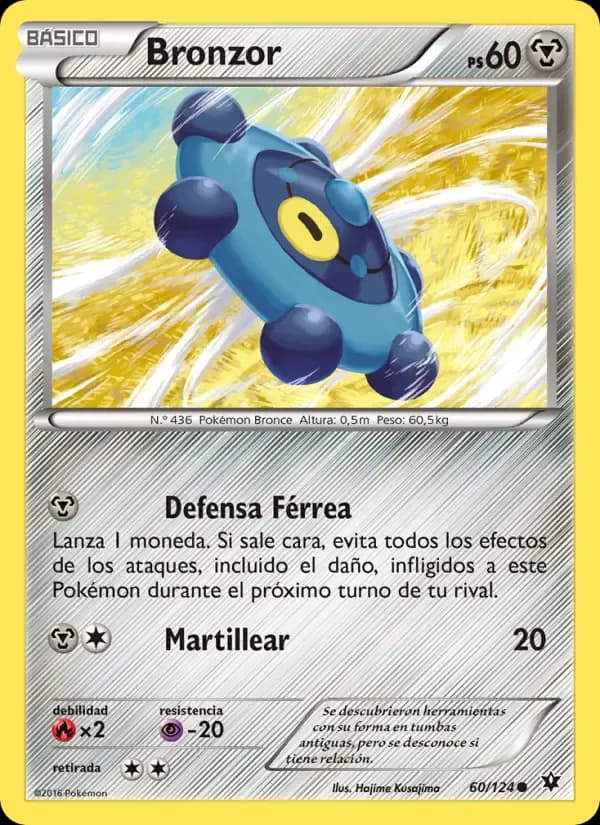 Bronzor — Destinos Enfrentados 60 Spanish Pokémon card