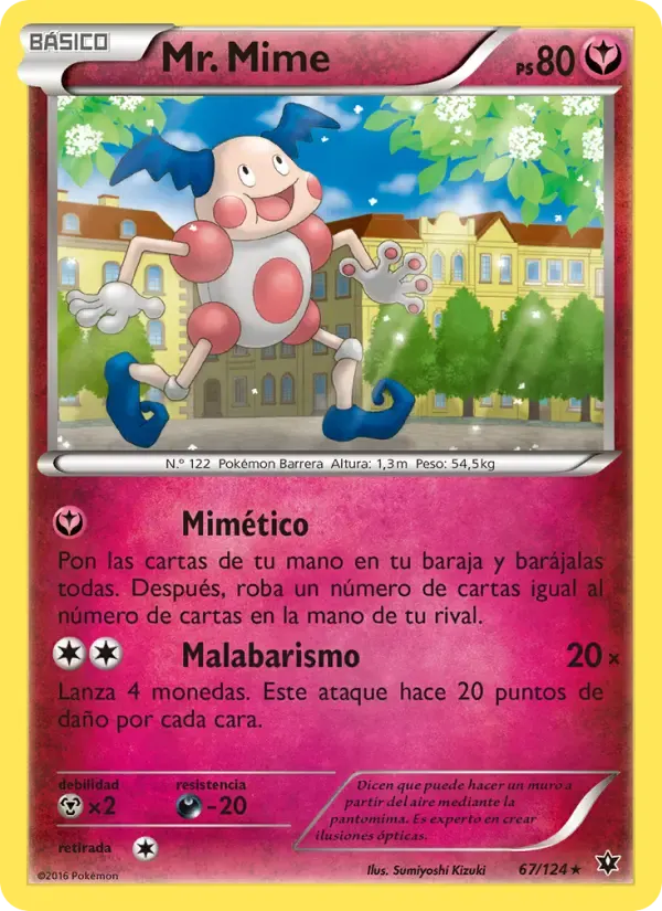 Mr. Mime — Destinos Enfrentados 67 Spanish Pokémon card