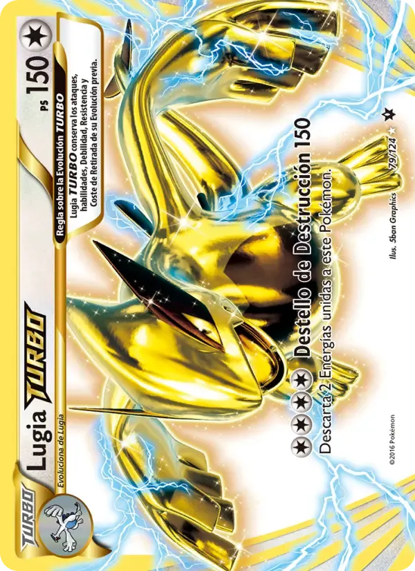 Lugia TURBO — Destinos Enfrentados 79 Spanish Pokémon card