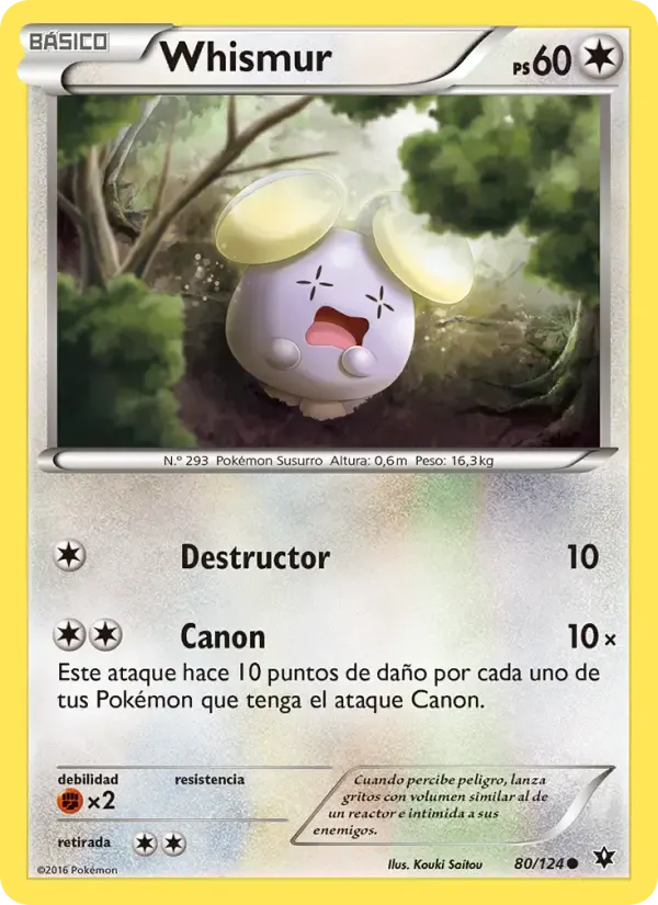Whismur — Destinos Enfrentados 80 Spanish Pokémon card