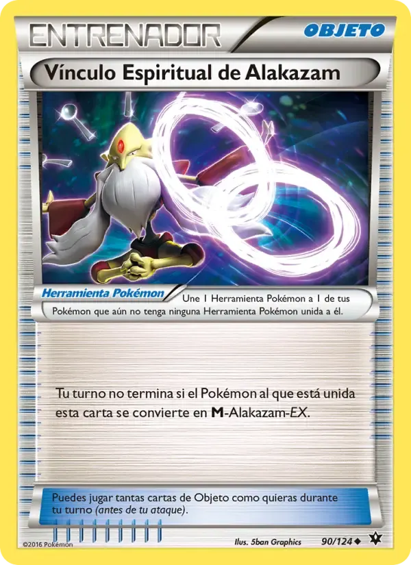 Vínculo Espiritual de Alakazam — Destinos Enfrentados 90 Spanish Pokémon card
