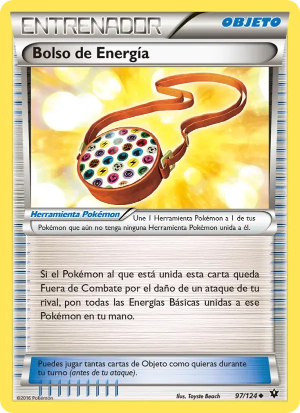 Bolso de Energía — Destinos Enfrentados 97 Spanish Pokémon card