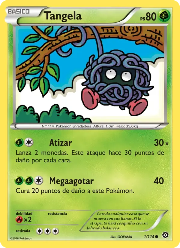 Tangela — Asedio de Vapor 1 Spanish Pokémon card